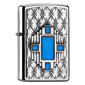 Zippo Accendino a Benzina Ricaricabile ed Antivento con Fantasia Blue Diamond - mod. 2005081