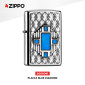 Immagine 2 - Zippo Accendino a Benzina Ricaricabile ed Antivento con Fantasia Blue Diamond - mod. 2005081