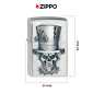 Immagine 4 - Zippo Accendino a Benzina Ricaricabile ed Antivento con Fantasia Skull Top Hat - mod. 2001666