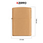 Immagine 4 - Zippo Accendino a Benzina Ricaricabile ed Antivento Brushed Brass - mod. 204B