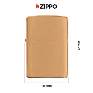 Accendino Zippo 204B Brushed Brass Ricaricabile Antivento