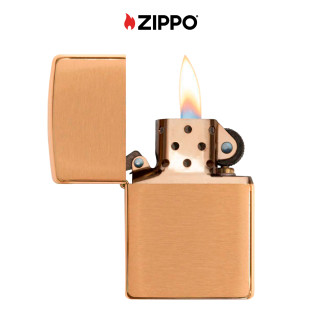 Accendino Zippo 204B Brushed Brass Ricaricabile Antivento