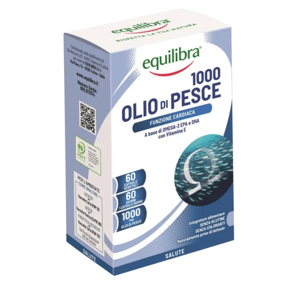 Equilibra Olio di Pesce 1000 Integratore Funzione Cardiaca con EPA DHA Equilibra Olio di Pesce 1000 Integratore Funzione Cardiaca con EPA DHA