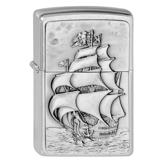 Accendino Zippo mod. 1300154 Pirate's Ship Antivento Ricaricabile Accendino Zippo mod. 1300154 Pirate's Ship Antivento Ricaricabile