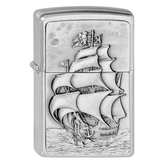 Accendino Zippo mod. 1300154 Pirate's Ship Antivento Ricaricabile