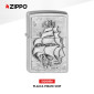 Immagine 2 - Zippo Accendino a Benzina Ricaricabile ed Antivento con Fantasia Pirate's Ship - mod. 1300154 [TERMINATO]