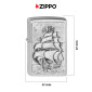 Immagine 4 - Zippo Accendino a Benzina Ricaricabile ed Antivento con Fantasia Pirate's Ship - mod. 1300154 [TERMINATO]