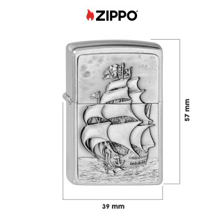 Accendino Zippo mod. 1300154 Pirate's Ship Antivento Ricaricabile