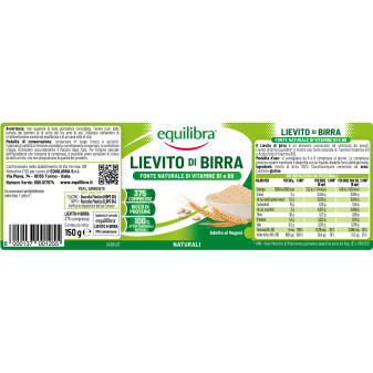 Lievito di Birra 375 Compresse Equilibra con Vitamine B1 e B9