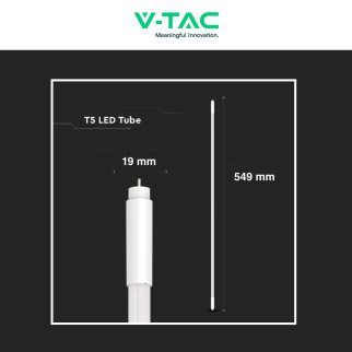V-Tac VT-6005 Tubo LED T5 G5 8W SMD Plastica Lampadina 60cm