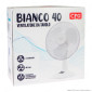 Immagine 2 - CFG Bianco 40 Ventilatore Oscillante da Tavolo 40W a 3 Pale Colore Bianco - mod. EV007