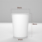 Immagine 3 - Bicchieri in Carta Riciclabile Colore Bianco da 200ml con Coperchi - Confezione da 50
