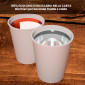 Immagine 4 - Bicchieri in Carta Riciclabile Colore Bianco da 200ml con Coperchi - Confezione da 50