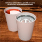 Immagine 4 - Bicchieri in Carta Riciclabile Colore Bianco da 166ml con Coperchi - Confezione da 50