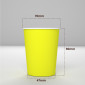 Immagine 2 - Bicchieri in Carta Riciclabile Colore Giallo da 200ml con Coperchi - Confezione da 50