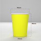 Immagine 2 - Bicchieri in Carta Riciclabile Colore Giallo da 200ml con Coperchi - Confezione da 50