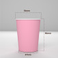 Immagine 2 - Bicchieri in Carta Riciclabile Colore Rosa da 200ml con Coperchi - Confezione da 50
