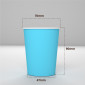 Immagine 3 - Bicchieri in Carta Riciclabile Colore Celeste da 200ml con Coperchi - Confezione da 50