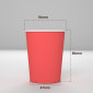 Immagine 2 - Bicchieri in Carta Riciclabile Colore Rosso da 200ml con Coperchi - Confezione da 50
