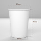 Immagine 2 - Bicchieri in Carta Riciclabile Colore Bianco da 240ml con Coperchi - Confezione da 50 Bicchieri