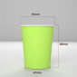 Immagine 2 - Bicchieri in Carta Riciclabile Colore Verde da 200ml con Coperchi - Confezione da 50