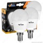 Wiva Tripack Lampadina LED E14 7W MiniGlobo P45 - Confezione 3 Lampadine - mod. 12101001 / 12101005 / 12101009 [TERMINATO]