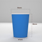 Immagine 2 - Bicchieri in Carta Riciclabile Colore Blu da 200ml con Coperchi - Confezione da 50