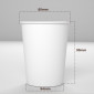Immagine 2 - Bicchieri in Carta Riciclabile Colore Bianco da 240ml con Coperchi - Confezione da 50