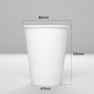 Immagine 2 - Bicchieri in Carta Riciclabile Colore Bianco da 360ml con Coperchi - Confezione da 50