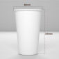 Immagine 3 - Bicchieri in Carta Riciclabile Colore Bianco da 480ml con Coperchi - Confezione da 50
