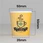 Immagine 3 - Bicchierini da Caffè in Carta Riciclabile con Fantasia CuzcoCUP Yellow da 65ml - Confezione da 50 Bicchieri