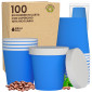 Immagine 1 - Bicchierini da Caffè in Carta Riciclabile Colore Azzurro da 65ml con Coperchi - Confezione da 100 [TERMINATO]