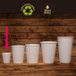Immagine 4 - Bicchierini da Caffè in Carta Riciclabile con Fantasia Coffee da 65ml con Coperchi - Confezione da 100
