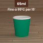 Immagine 3 - Bicchierini da Caffè in Carta Riciclabile Colore Verde da 65ml con Coperchi - Confezione da 100
