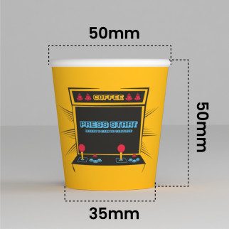 100 Bicchierini da Caffè in Carta ArcadeCUP da 65ml con coperchi