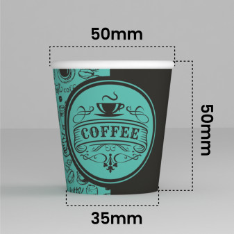 100 Bicchierini da Caffè con coperchi in Carta PubGreenCUP da 65ml
