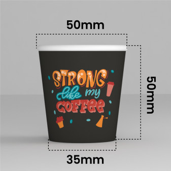 100 Bicchierini in Carta Riciclabile StrongLifeCUP da 65ml e Coperchi