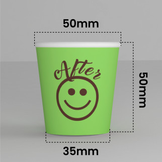 100 Bicchierini in Carta Riciclabile DownUpCUP Green da 65ml e Coperchi