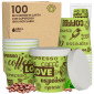 Immagine 1 - Bicchierini da Caffè in Carta Riciclabile Fantasia LoveGreenCUP da 65ml con Coperchi - Confezione da 100