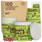 Bicchierini da Caffè in Carta Riciclabile Fantasia LoveGreenCUP da 65ml con Coperchi - Confezione da 100