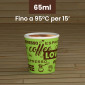 Immagine 3 - Bicchierini da Caffè in Carta Riciclabile Fantasia LoveGreenCUP da 65ml con Coperchi - Confezione da 100