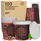 Bicchierini da Caffè in Carta Riciclabile Fantasia PubPinkCUP da 65ml con Coperchi - Confezione da 100