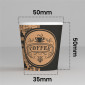 Immagine 2 - Bicchierini da Caffè in Carta Riciclabile Fantasia PubBeigeCUP da 65ml con Coperchi - Confezione da 100