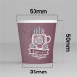 Immagine 2 - Bicchierini da Caffè in Carta Riciclabile Fantasia CuzcoCUP Brown da 65ml con Coperchi - Confezione da 100