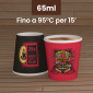 Immagine 3 - Bicchierini da Caffè in Carta Riciclabile Fantasia FlipperCUP da 65ml con Coperchi - Confezione da 100