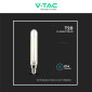 Immagine 6 - V-Tac Pro VT-2204 Lampadina LED E14 4W Bulb T20 Tubolare Filament Vetro Trasparente - SKU 212701