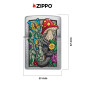 Immagine 4 - Zippo Accendino a Benzina Ricaricabile ed Antivento con Fantasia Freaky Nature Design - mod. 48635