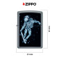 Immagine 4 - Zippo Accendino a Benzina Ricaricabile ed Antivento con Fantasia Skateboarding Astronaut Design - mod. 48644