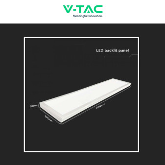 VT-6147 6 Pannelli LED Rettangolari 120x30 40W SMD Driver V-Tac