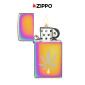 Immagine 5 - Zippo Accendino Slim a Benzina Ricaricabile ed Antivento con Fantasia Leaf Design - mod. 48670